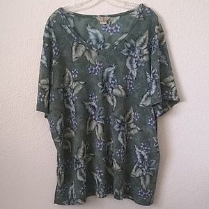 FINAL MARKDOWN Ladies' Teddi Semi-Sheer Textured Metallic top 2x